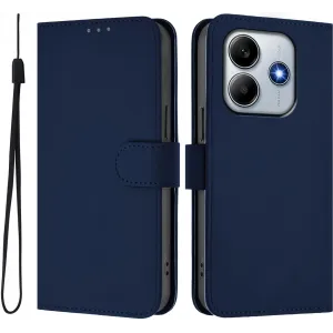 Coque portefeuille Phonesta Soft Skin pour Xiaomi Redmi Note 14 4G - Bleu foncé