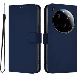 Coque portefeuille Phonesta Soft Skin pour Xiaomi 15 Ultra - Bleu foncé