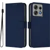 Coque portefeuille Phonesta Soft Skin pour Motorola Edge 50 Pro - Bleu foncé