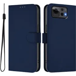 Coque portefeuille Phonesta Soft Skin pour Asus Zenfone 12 Ultra - Bleu foncé