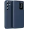 Coque portefeuille Phonesta Smart Window pour Samsung Galaxy S25 - Bleu foncé