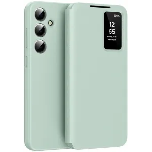 Coque portefeuille Phonesta Smart Window pour Samsung Galaxy S25 - Vert clair