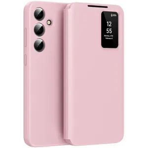 Coque portefeuille Phonesta Smart Window pour Samsung Galaxy S25 - Rose
