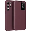 Coque portefeuille Phonesta Smart Window pour Samsung Galaxy S25 Ultra - Bordeaux