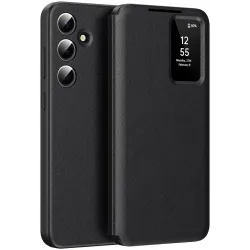 Coque portefeuille Phonesta Smart Window pour Samsung Galaxy S24 Plus - Noir