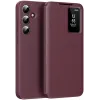 Coque portefeuille Phonesta Smart Window pour Samsung Galaxy A55 - Bordeaux