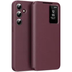 Coque portefeuille Phonesta Smart Window pour Samsung Galaxy A55 - Bordeaux
