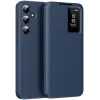 Coque portefeuille Phonesta Smart Window pour Samsung Galaxy S24 FE - Bleu foncé 0