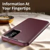 Coque portefeuille Phonesta Smart Window pour Samsung Galaxy S25 Edge - Bordeaux 5