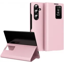 Coque portefeuille Phonesta Smart Window pour Samsung Galaxy Z Fold 7 - Rose