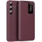 Coque portefeuille Phonesta Smart Window pour Samsung Galaxy S25 FE - Bordeaux