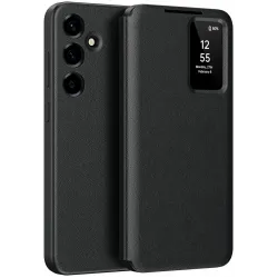 Coque portefeuille Phonesta Smart Window pour Samsung Galaxy A37 - Noir