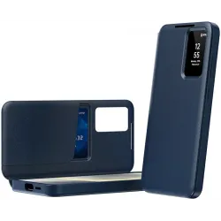 Coque portefeuille Phonesta Smart Window pour Samsung Galaxy S26 Ultra - Bleu foncé