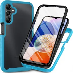 Coque intégrale Phonesta Total Protect 360 protecteur d'écran pour Samsung Galaxy A16 - Bleu clair