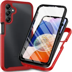 Coque intégrale Phonesta Total Protect 360 protecteur d'écran pour Samsung Galaxy A16 - Rouge