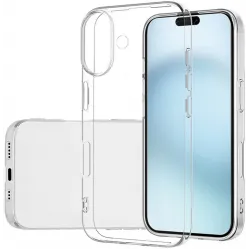 Coque arrière en silicone Phonesta Ultra-Thin pour Apple iPhone 16 - Transparent