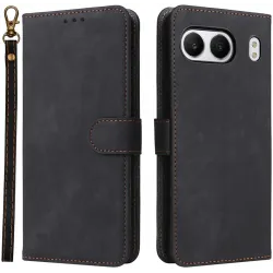 Coque portefeuille Phonesta Vintage Skin pour OnePlus Nord 4 - Noir