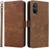 Coque portefeuille Phonesta Vintage Skin pour OnePlus Nord CE 4 Lite - Marron