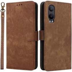 Coque portefeuille Phonesta Vintage Skin pour OnePlus Nord CE 4 Lite - Marron