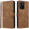 Coque portefeuille Phonesta Vintage Skin pour HMD Skyline - Marron