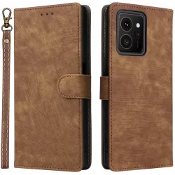 Coque portefeuille Phonesta Vintage Skin pour HMD Skyline - Marron