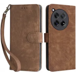 Coque portefeuille Phonesta Vintage Skin pour OnePlus 12R - Marron