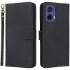 Coque portefeuille Phonesta Vintage Skin pour Motorola Moto G85 - Noir