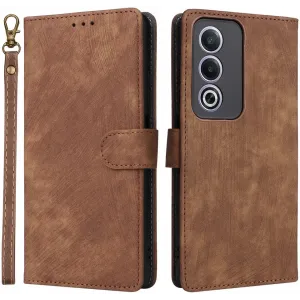 Coque portefeuille Phonesta Vintage Skin pour Oppo A80 - Marron