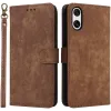 Coque portefeuille Phonesta Vintage Skin pour Sony Xperia 10 VI - Marron
