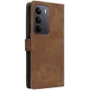 Coque portefeuille Phonesta Vintage Skin pour Realme 14x / C75 - Marron 7