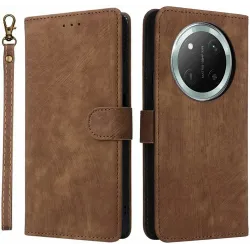 Coque portefeuille Phonesta Vintage Skin pour HONOR Magic7 Lite - Marron