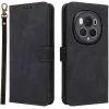 Coque portefeuille Phonesta Vintage Skin pour HONOR Magic6 Pro - Noir