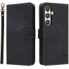 Coque portefeuille Phonesta Vintage Skin pour Samsung Galaxy S25 - Noir