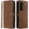 Coque portefeuille Phonesta Vintage Skin pour Samsung Galaxy Z Fold 6 - Marron