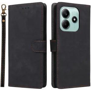 Coque portefeuille Phonesta Vintage Skin pour Xiaomi Redmi Note 14 5G - Noir