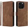 Coque portefeuille Phonesta Vintage Skin pour Apple iPhone 16 Pro Max - Marron