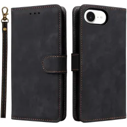 Coque portefeuille Phonesta Vintage Skin pour Apple iPhone 17e/16e - Noir