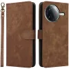 Coque portefeuille Phonesta Vintage Skin pour Xiaomi Poco F7 Pro/F7 Ultra - Marron