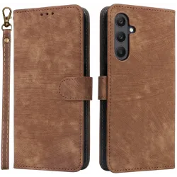 Coque portefeuille Phonesta Vintage Skin pour Samsung Galaxy A25 - Marron
