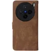 Coque portefeuille Phonesta Vintage Skin pour Vivo X200 - Marron 8