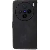 Coque portefeuille Phonesta Vintage Skin pour Vivo X200 - Noir 8