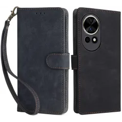 Coque portefeuille Phonesta Vintage Skin pour Huawei nova 13 - Noir