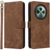 Coque portefeuille Phonesta Vintage Skin pour Oppo Reno12 F/Reno12 FS - Marron