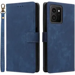 Coque portefeuille Phonesta Vintage Skin pour HMD Skyline - Bleu