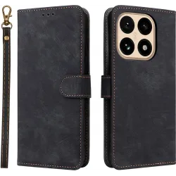 Coque portefeuille Phonesta Vintage Skin pour Xiaomi 15T - Noir