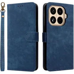 Coque portefeuille Phonesta Vintage Skin pour Xiaomi 15T Pro - Bleu