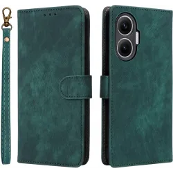 Coque portefeuille Phonesta Vintage Skin pour Xiaomi Poco F7 - Vert