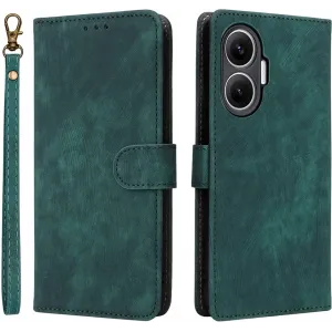 Coque portefeuille Phonesta Vintage Skin pour Xiaomi Poco F7 - Vert