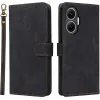Coque portefeuille Phonesta Vintage Skin pour Xiaomi Poco F7 - Noir