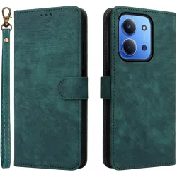 Coque portefeuille Phonesta Vintage Skin pour Xiaomi Redmi 15C / Xiaomi Poco C85 - Vert